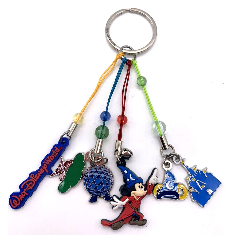 Disney Parks Keychain World Mickey Fantasia Epcot Magic Animal Kingdom Charms